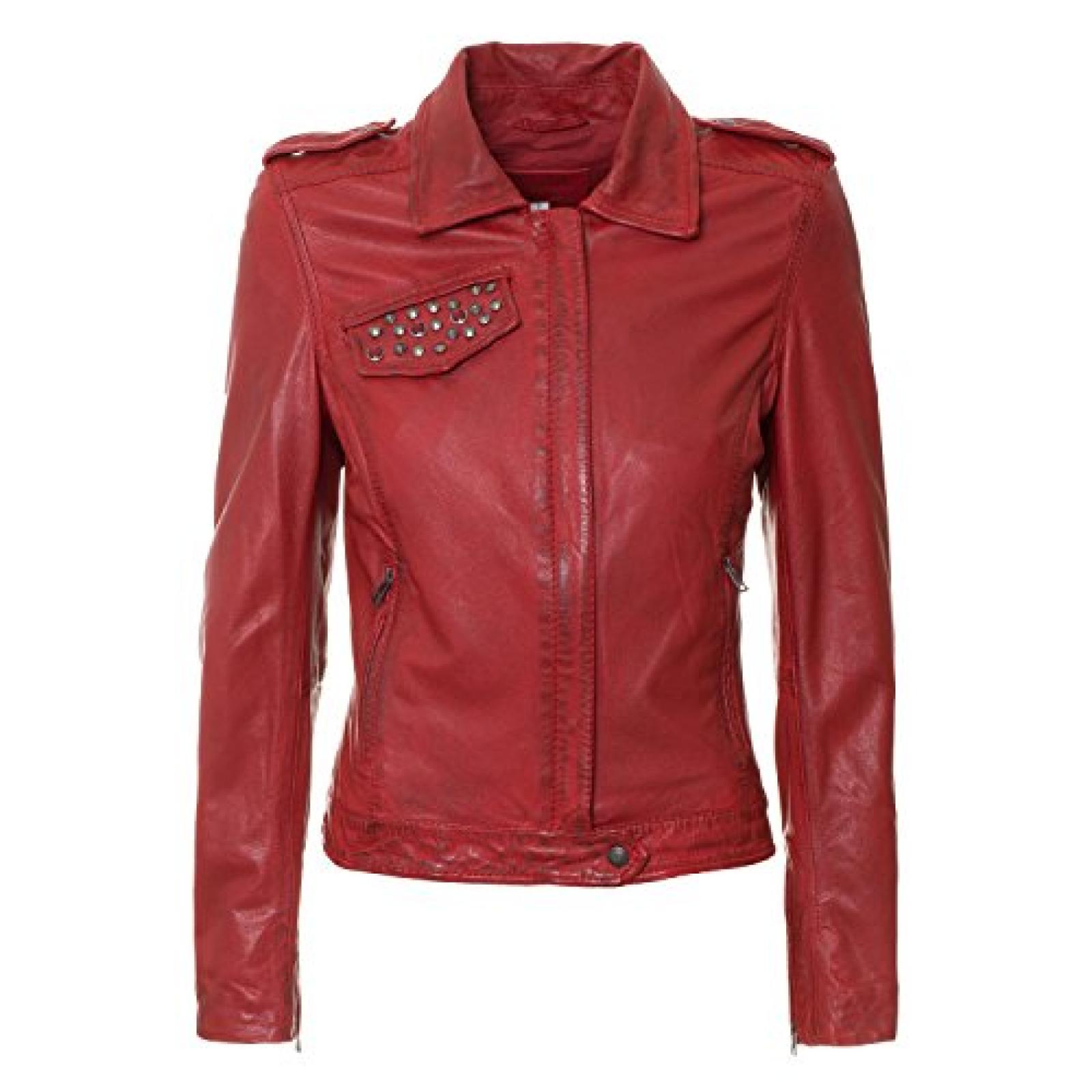 Jacke "Florenz" von MaraMahr aus weichem Lammleder für Damen in rot 